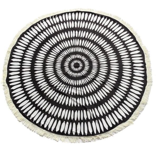 Thin Round Beach Towel Yoga Mat Fringe Wrap Skirt - Image 5