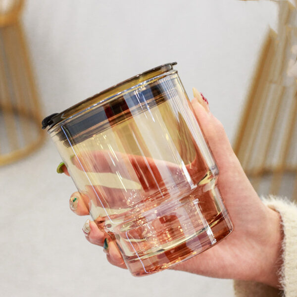 Creative Portable Bamboo Cup With Lid Straw Glass - Image 2