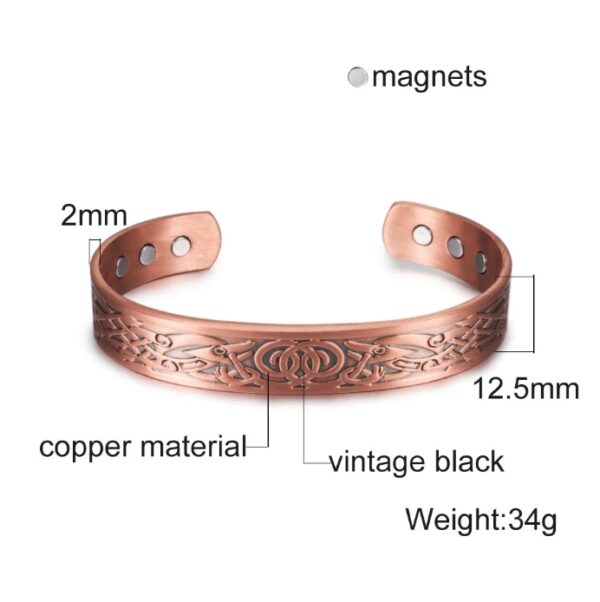 Energy magnetic therapy copper bracelet - Image 4